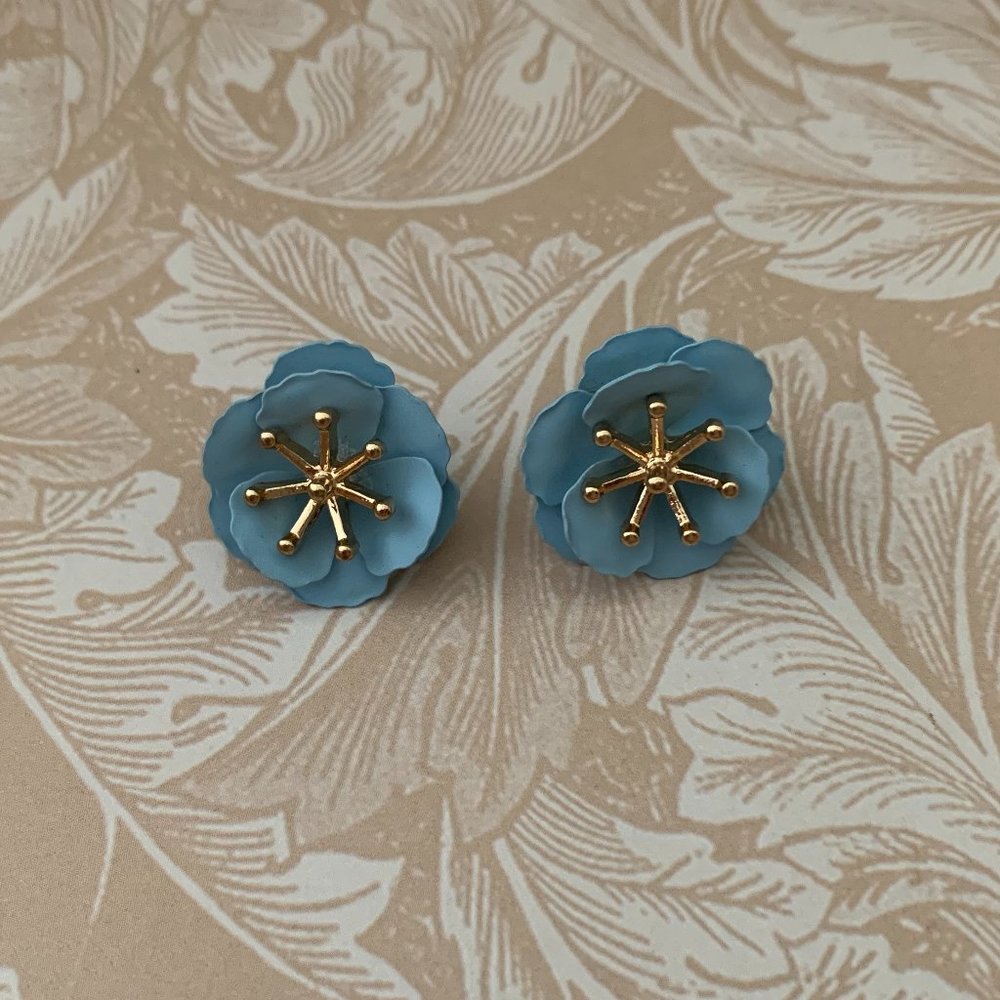 Blue Flower Earrings